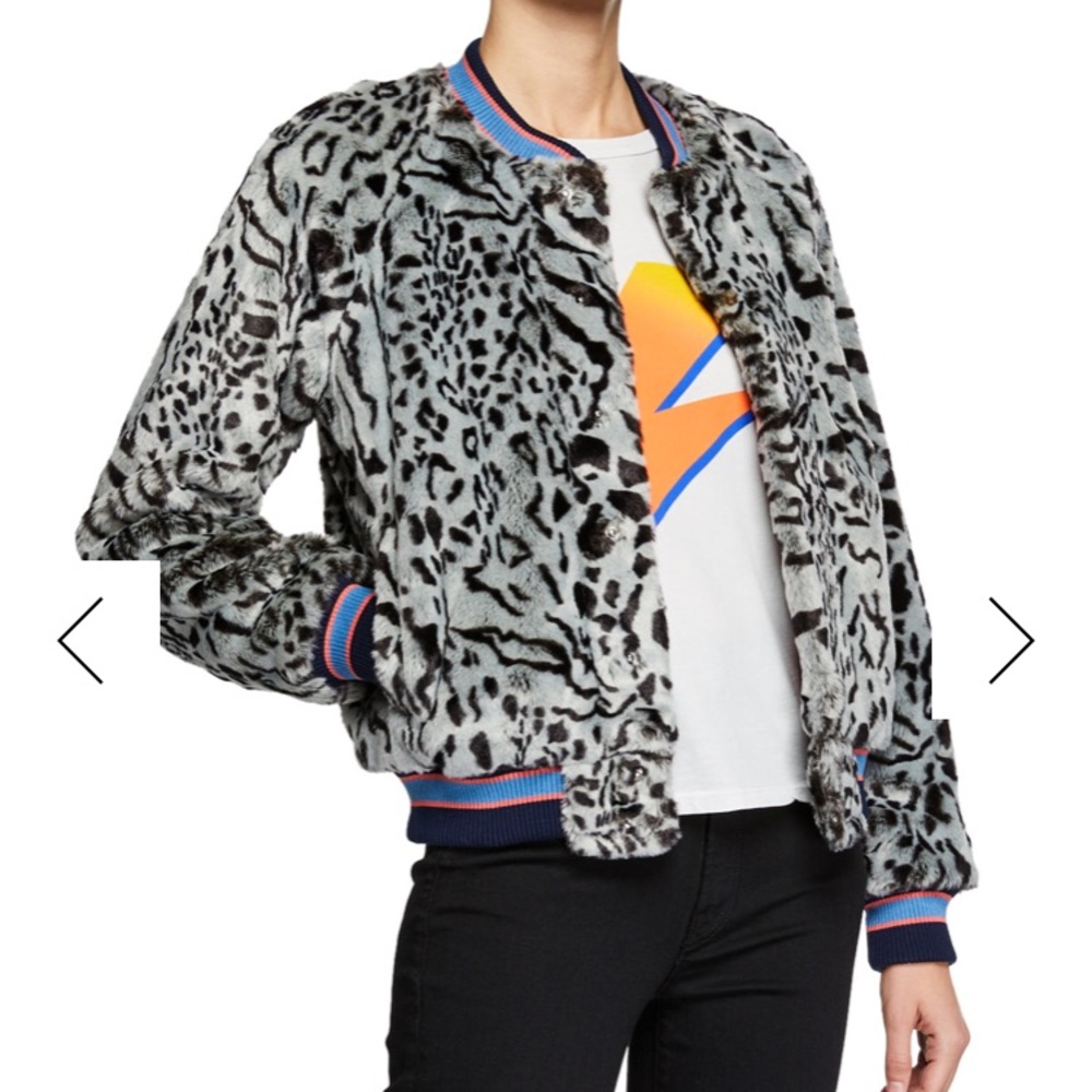 Mother- faux fur snap jacket